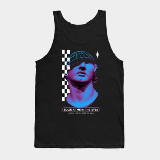 Edgy Vaporwave Statue Tank Top